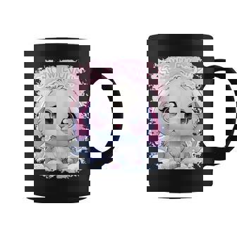 Cute Snow Rabbit Snow Bunny Graphic Print Coffee Mug - Monsterry