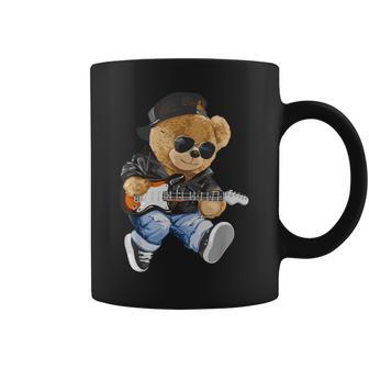 Cute Teddy Bear Playing Electric Guitar Tassen - Geschenkecke