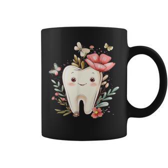 Cute Tooth With Flower I Children's Tooth Tassen - Geschenkecke