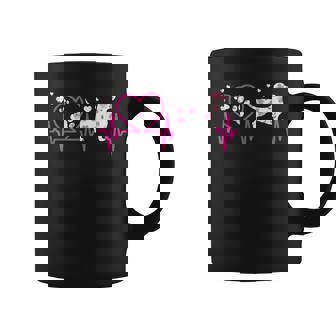 Dachshund Dog Heartbeat Floral Costume Dog Lover Graphic Print Coffee Mug - Monsterry