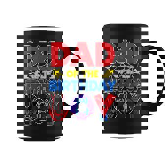 Dad Of The Birthday Boy Matching Spider Family Birthday Coffee Mug - Seseable