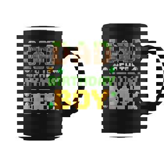Dad Of The Birthday Boy Video Gamer Pixel Birthday Party Coffee Mug | Seseable UK