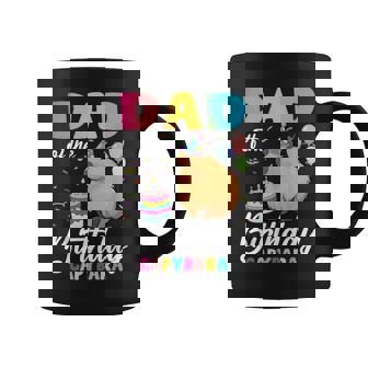 Dad Of The Birthday Capybara Girl Bday Party Family Coffee Mug - Monsterry