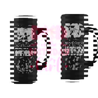 Dad Of The Birthday Girl Family Pink Coquette Bow Coffee Mug - Seseable
