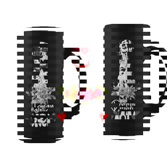 Dalmatian Mom Mama Sunglasses Flower Dog Lover Owner Womens Coffee Mug - Seseable