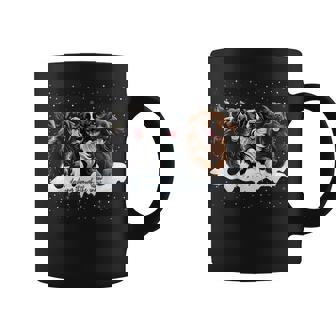 Dashing Through The Snow Newfoundland Dogs Graphic Print Coffee Mug - Monsterry