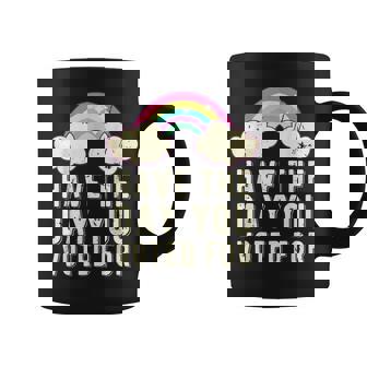 Have The Day You Voted For Quote Cute Vintage Rainbow Coffee Mug - Seseable