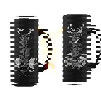 Deadlift Moose Weightlifting Gym Humor Tank Top Graphic Print Coffee Mug - Monsterry