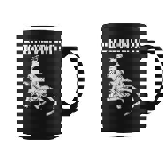Deal With It Lizard With Sunglasses Dank Memes Tshirt Graphic Print Coffee Mug - Monsterry