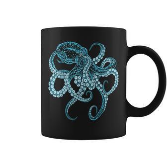 Deep Sea Blue Octopus In Combat Posture Tassen - Geschenkecke