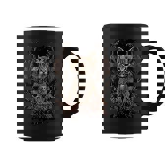 s Esthétiques D'animaux Gothiques Gothique Chat Mystique Avec Ailes Noir -Adultes S Manche Courte Coupe Classique Motif De Chat Mystique Avec Des Ailes Tasse - Cadeauxyz