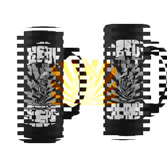I Destroy Silence French Horn Player Instrument Band Graphic Print Coffee Mug - Monsterry