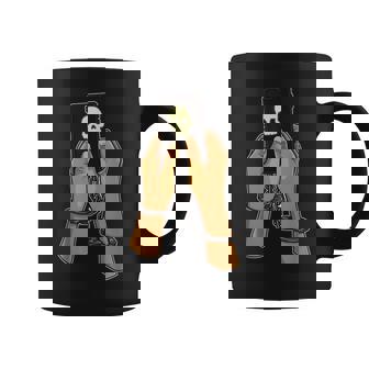 Digital Detox Cleanse Switch Off Your Phone Skull Handcuffs Graphic Print Coffee Mug - Monsterry