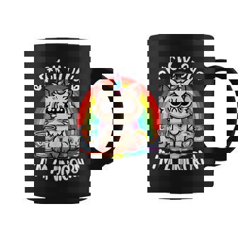 Diseño Divertido No Soy Un Gato Soy Un Unicornio Arcoíris Taza de café - Regaloses
