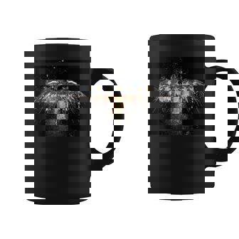 Distressed Drapeau Américain Aigleolant Noir Tasse - Cadeauxyz