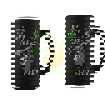 Divertida Con Texto Eat Sleep Repeat Taza de café - Regaloses