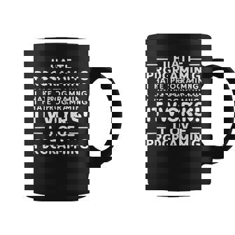 Divertida Con Texto En Inglés I Hate Programming Coding For Programmer Taza de café - Regaloses