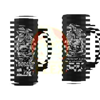Divertido Bodybuilder Tyrannosaurus Flex Gym T-Rex Dinosaur Taza de café - Regaloses