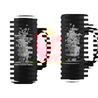 Divertido Cerdo Con Corona Para Los Amantes Del Reino Y Los Cerditos Taza de café - Regaloses
