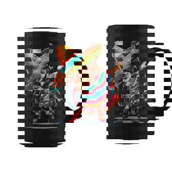 Divertido Dabbing Mexicano Poncho Sombrero Cinco De Mayo Chica Taza de café - Regaloses