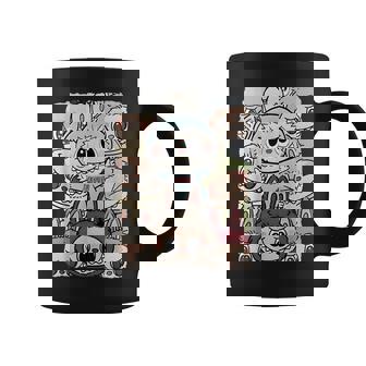 Divertido Labubu Amante Lindo Labubu Y Amigos Taza de café - Regaloses