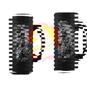 Divertidos Dinosaurios T Rex Ama La Música De Guitarra Rock'n Roll Taza de café - Regaloses