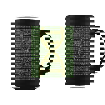 DNA Double Helix Matrix Computer Program Science Graphic Print Coffee Mug - Monsterry