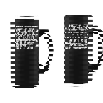 Dog Adoption Quote Vintage Rescued Is My Favorite Breed Graphic Print Coffee Mug - Monsterry