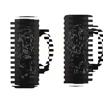 Dog Lover Dachshund For Women's Weiner Dog Sketch Graphic Print Coffee Mug - Monsterry