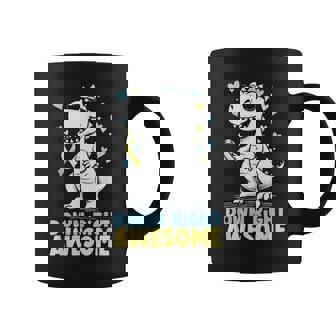 Down Right Awesome Dinosaur Down Syndrome Awareness T-Rex Coffee Mug | Seseable CA