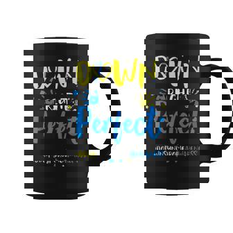Down Right Perfect Down Syndrome Awareness Ribbon Coffee Mug | Seseable CA
