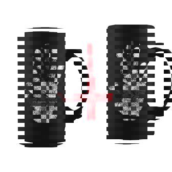 Drapeau Anglais Avec Symbole Imprimé À La Main Styleintage Tasse - Cadeauxyz