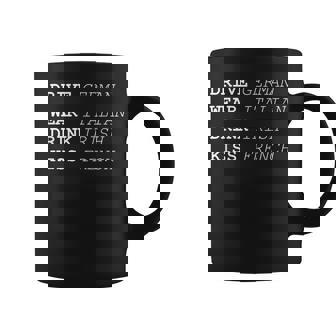 Drive German Wear Italian Drink Irish Kiss French Graphic Print Coffee Mug - Monsterry