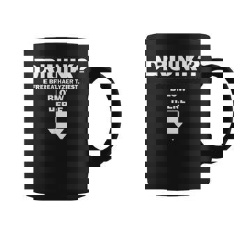 Drunk Free Breathalyzer Test Blow Here Rude Graphic Print Coffee Mug - Monsterry