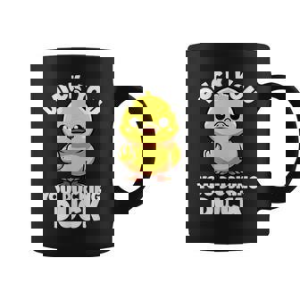Duck You You Ducking Duck I Love Duck Lover Rude Rubber Duck Graphic Print Coffee Mug - Monsterry