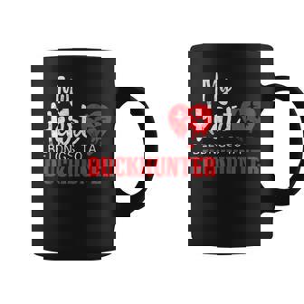 Duck Hunting My Heart Belongs To a Duckhunter Gift Wife Mom Graphic Print Coffee Mug - Monsterry