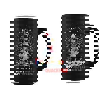 EAbx Merry Quackmas Duck Santa Hat Christmas Duck Lover Graphic Print Coffee Mug - Monsterry