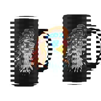 Eagle 4th Of July American Flag 4th July Mullet Patriotic Graphic Print Coffee Mug - Monsterry