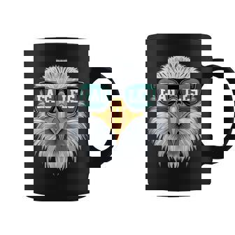 Eagles Lover Cool Bald Eagle's Head With Sunglasses Nature Coffee Mug | Mazezy