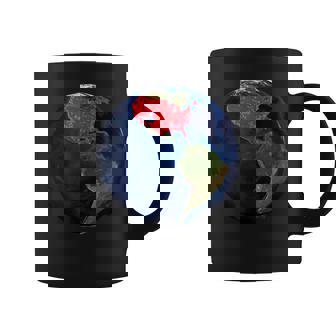 Earth Planet With Red Electoral Map 2024 Occupy Solar System Graphic Print Coffee Mug - Monsterry
