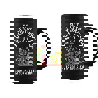 Easily Distracted By Cats And Books & Plants Graphic Print Coffee Mug - Monsterry