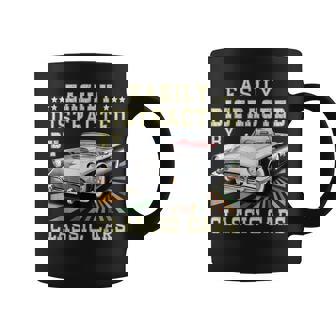 Easily Distracted By Classic Cars Vintage Coffee Mug - Monsterry