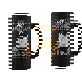 Easily Distracted By Injera And Dogs Flatbread Lovers Graphic Print Coffee Mug - Monsterry