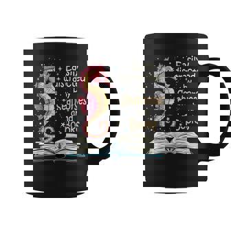 Easily Distracted By Seahorses And Books Book Reading Graphic Print Coffee Mug - Monsterry
