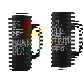 Eat Sleep Feed Ducks Repeat Duck Breeders Vintage Tank Top Graphic Print Coffee Mug - Monsterry