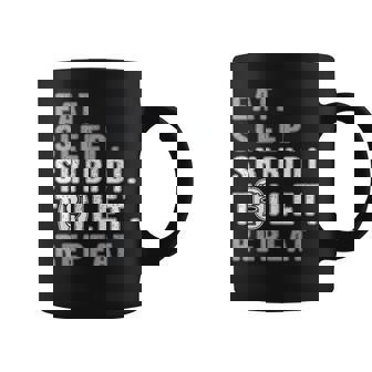 Eat Sleep Skibidi Toilet Repeat Rizz Internet Meme Coffee Mug - Monsterry