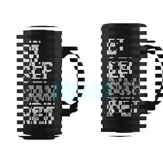 Eat Sleep Squash Repeat Squash Taza de café - Regaloses