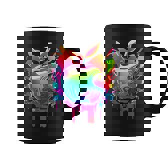EDM Rave Festival Trippy Apple Electronic Dance Music Graphic Print Coffee Mug - Monsterry
