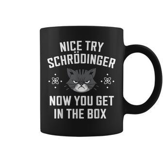 El Gato De Schrodinger Quantum Physics Science Atom Nice Now Taza de café - Regaloses