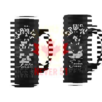 Elbows Up Canada Never 51 Canada Flag Coffee Mug | Mazezy